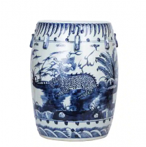Blue and White Kylin Garden Stool