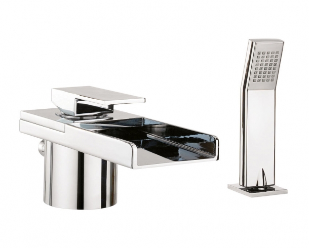 Water Square Lights Monobloc Bath Shower Mixer